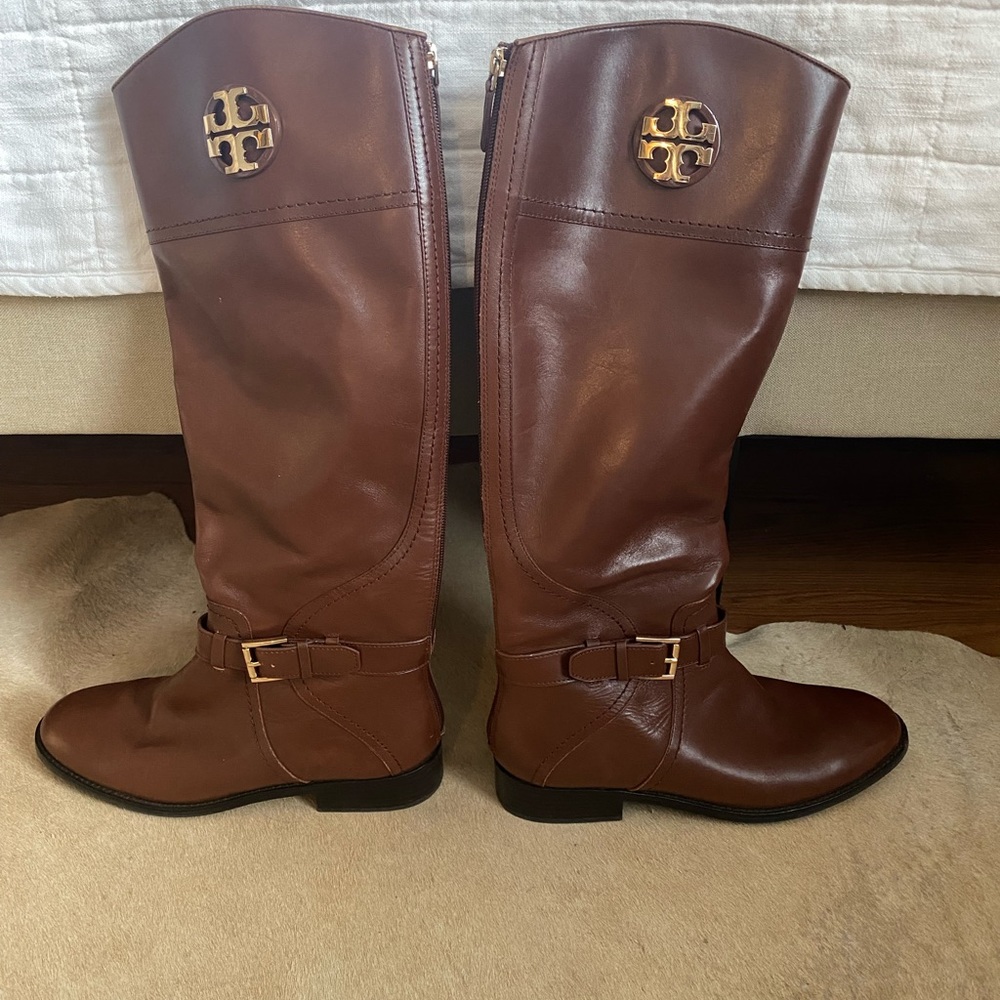 Tory Burch brown leather boot